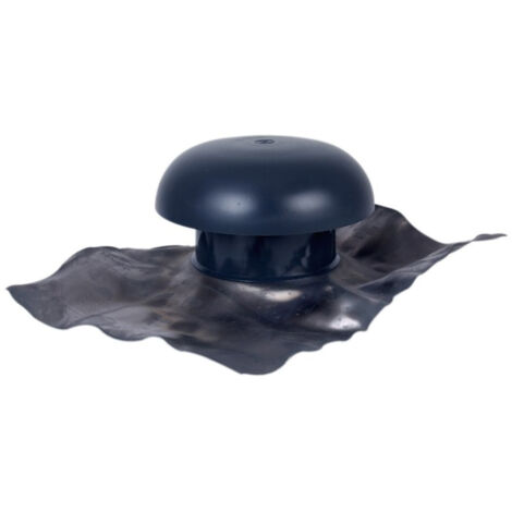 Chapeau de ventilation à collerette d'étanchéité UCD16 ardoise - Diamètre 160mm