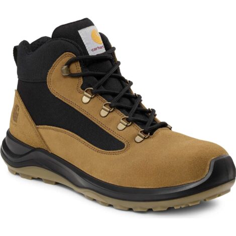 Chaussures de sécurité Carhartt Belmont Rugged Flex S3L Carhartt Brown en cuir hydrofuge taille 44 avec embout aluminium (1/4)