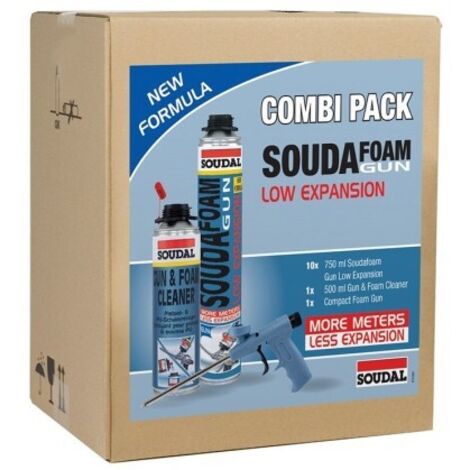Soudal Combibox Soudafoam Low Expansion GUN 750ML 10+1+1