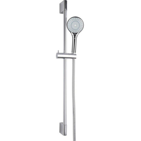 GO par Van Marcke Todo ensemble de douche complet douchette à main 3 jets flexible de douche 150 cm diamètre de la tige 18 mm longueur 827 mm (1/3)