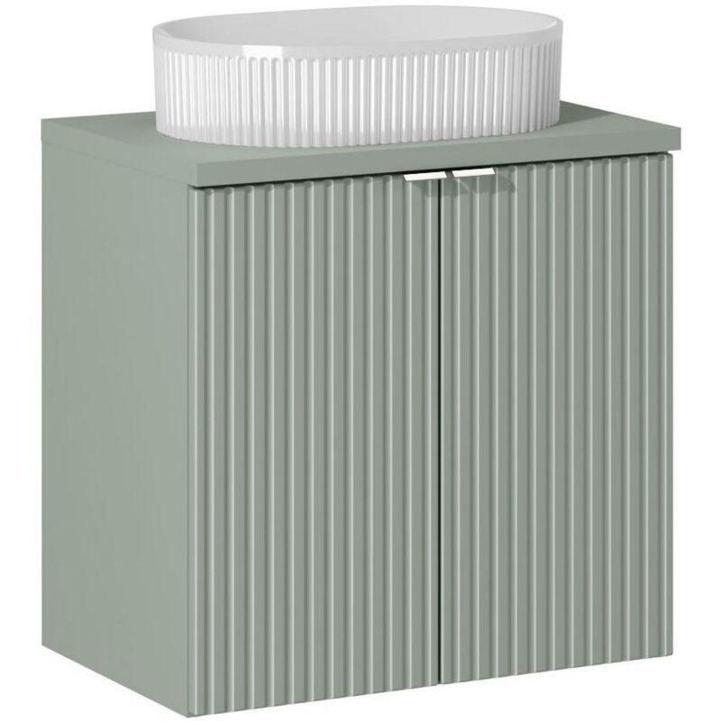 Ensemble Salle De Bain 6 Pièces Herzberg Bambou Vert Sauge - Design Moderne Et Écologique