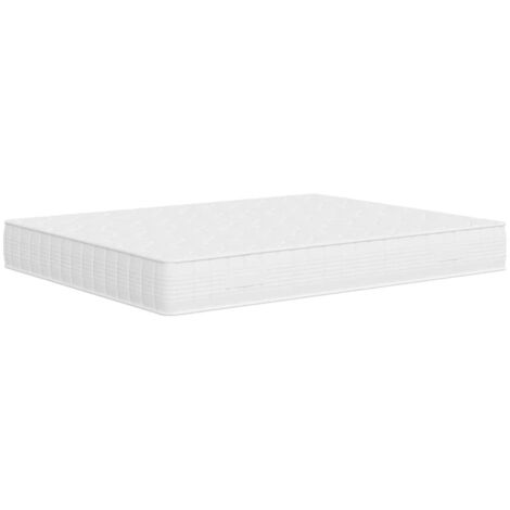 Matelas à ressorts ensachés dureté moyenne 160x200 cm, Blanc, 3206416