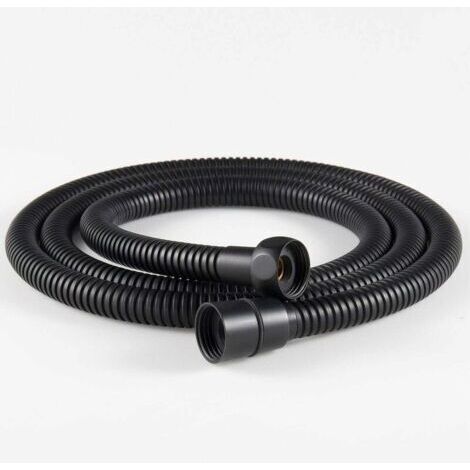 Crediri stainless steel shower hose, resistant to kinks and bursts, with brass fittings. Matte black. (1/5)