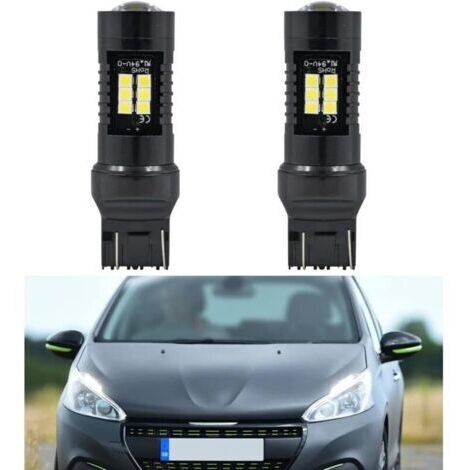 FLITI 7443 7444NA W21/5W LED bulbs for reversing lights, taillights, fog lights, daytime running lights, brake lights for cars and motorcycles, white, pack of 2 (1/4)