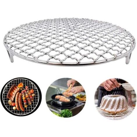 Hot air rotisserie, round stainless steel grill, wire mesh grid, for baking, steaming, drying and preparing food (diameter 18 cm) FLITI