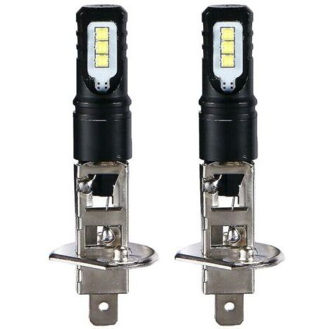 H1 LED headlight kit, 6000K ultra-bright white, 6000 lm, with daytime running lights and high beams (1/4)