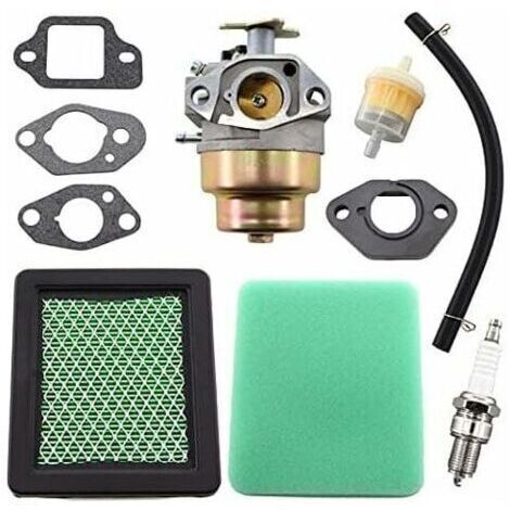 GCV 190 carburetor with spark plug and fuel line for Honda GCV190 and GCV160 engines. Suitable for lawnmowers. Part number: 16100-z0y-m42 (1/5)