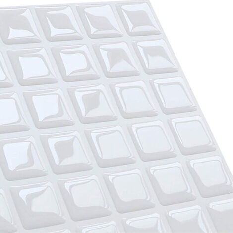 White Pattern Wall Sticker Self-adhesive tile wallpaper, small white checkered pattern, 24x24cm ...