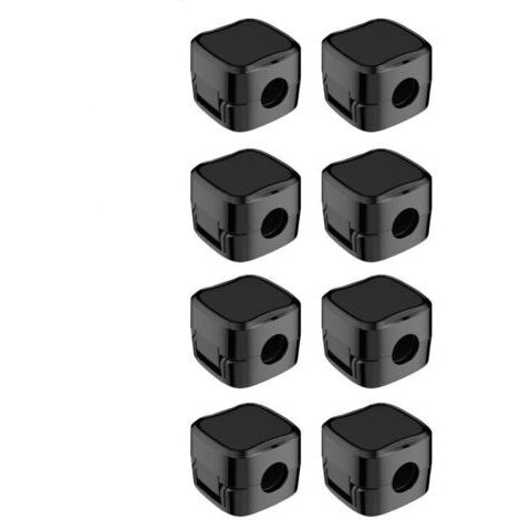 8-pack magnetic cable organizers with self-adhesive cable management clips for USB charging cables, power cables, for home, office (black) (1/4)