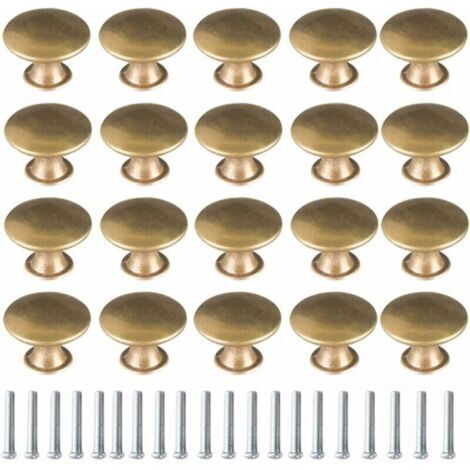 20 Vintage Brass Cabinet Knobs, Drawer Door Handles, Furniture Handles, Vintage Furniture Pulls, Drawer Pulls, Wardrobe, Kitchen Cabinet Handles, FLITI (1/4)