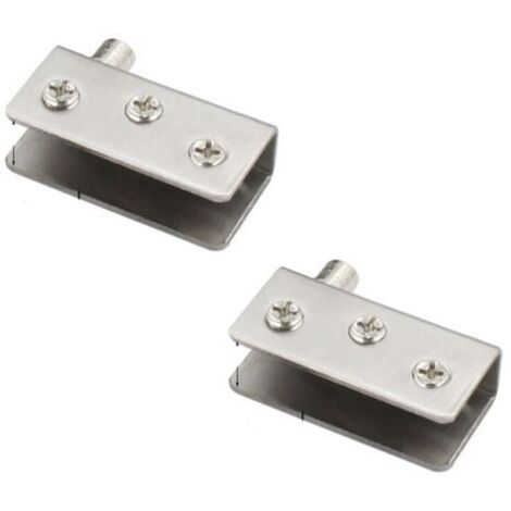 Frameless glass door hinges, 52 x 16 mm, stainless steel, glass door hinge, glass clip, MUMU (1/3)