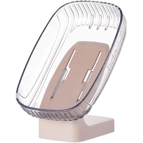 Soap dish, shower soap dish, kitchen sink sponge holder, no-drill shower soap dish with drain, easy cleaning, quick drying without drilling (1/5)