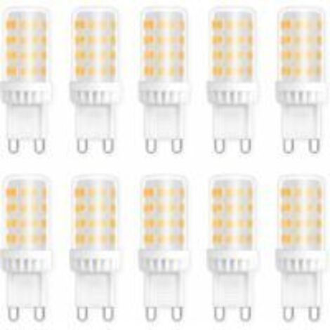 G9 5W LED Bulbs, Equivalent to 40W/50W Halogen Light, 450LM, Neutral White 4000K, AC 220V, Standard G9 Base, Energy Saving, for Ceiling Lighting, Kitchen, Bedroom, Living Room, Pack of 10 (1/5)