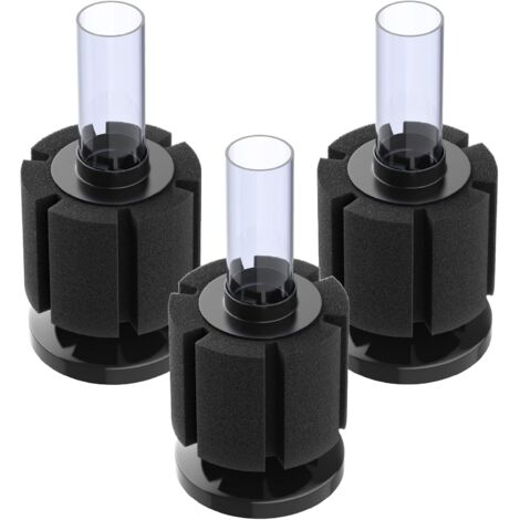 Nano Biological Sponge Filter for Silent Aquariums - Pack of 3 Foam Filters for Betta Fry, Shrimp and Small Fish - Compatible with Nano Aquariums up to 40 liters (1/5)