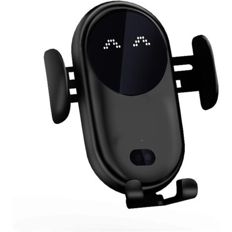 Wireless car charger, car phone holder to attach to the air vent – Universal inductive car charging station (black) (1/5)