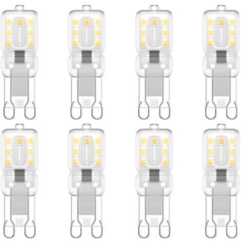 Lot de 8 ampoules LED G9, G9 LED 220 V Blanc naturel 4000 K 3 W équivalent halogène 30 W [Classe énergétique E] (1/5)