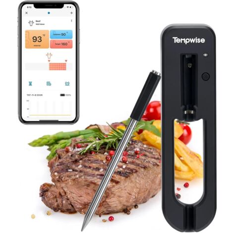 INKBIRD TNT-11-B Kabelloses Grillthermometer, Bluetooth, für Fleisch, mit App-Steuerung und IP67-Wasserschutz
