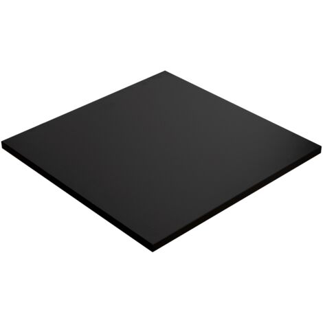 Plateau laminé noir 90 x 90 cm – Résistant aux rayures et à l'humidité – Pour bureau, table basse – Facile à nettoyer (1/3)