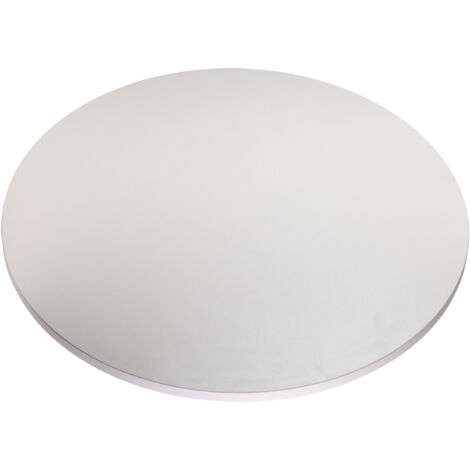 Plateau laminé gris rond, diamètre 90 cm, pour bureau, table, table basse (1/5)