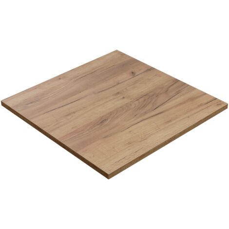 Plateau de table stratifié chêne 90 x 90 cm – Épaisseur 2,5 cm – Résistant aux rayures et à l'humidité – Pour cuisines et salles à manger