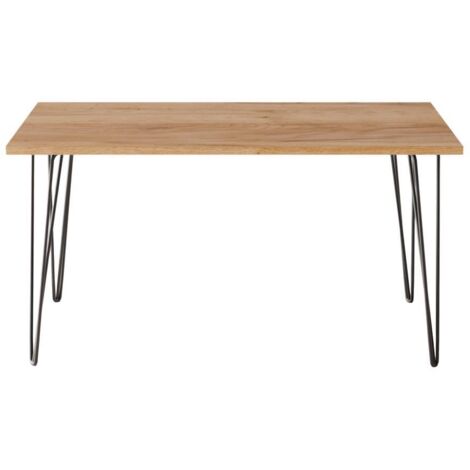 Table FISK 138 x 80 cm pour cuisine, salon, salle à manger, Craft Oak (1/4)
