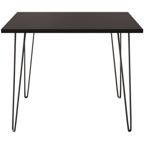 Table HAIRPIN 90 x 90 cm pour cuisine, salon, salle à manger Noir (1/5)