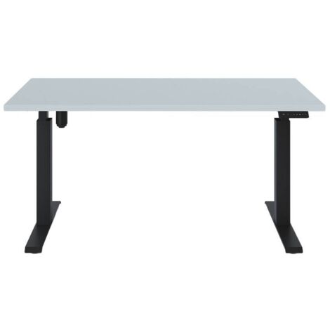Bureau électrique réglable en hauteur Gris 138 x 68 cm (1/5)