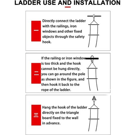 Rope ladder, rope ladder rescue ladder, aluminum alloy, fire ladder ...