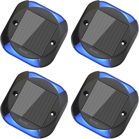 Set of 4 Blue Outdoor Solar Lights, IP65 Waterproof Outdoor Solar Lights, Solar Outdoor Lighting for Garden, Patio, Garage, Step