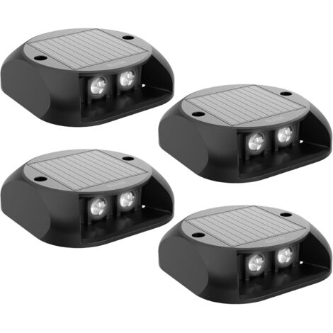 Set of 4 Cool White Outdoor Solar Lights, IP65 Waterproof Outdoor Solar Garden Lights, Solar Outdoor Lighting for Garden, Patio, Garage, Steps, Stairs (1/5)