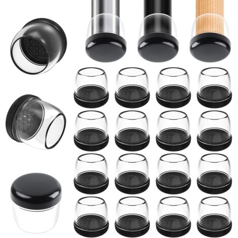 16 Chair Leg Pads for Carpet, High Elasticity TPE Chair Leg Protectors, Soft, Noise-Free Rubber, Suitable for 12-20mm Round Legs (1/5)