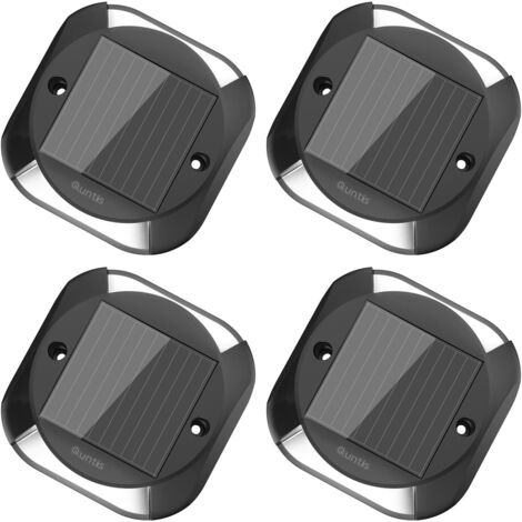 Set of 4 Cool White 6500K Solar Outdoor Lights, IP65 Waterproof Solar Outdoor Lights, Solar Outdoor Lighting for Garden, Patio, Garage, Step (1/5)