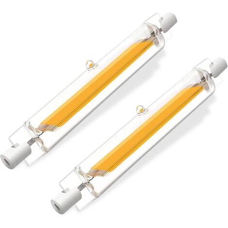 R7S LED Bulbs 78mm, Dimmable, 10W Equivalent to 78mm 100W Halogen Bulb, Flicker-Free, Warm White 3000K 1000LM, AC 220-240V, 360° Beam Angle, Pack of 2 (1/5)