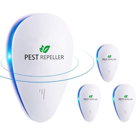 Ultrasonic Mosquito Repellent, 4-Pack Ultrasonic Rodent and Insect Repellent, Ultrasonic Pest Repellent & Mosquito Repellent, Anti-Insect, Ants, Rats - 100% Harmless (1/5)