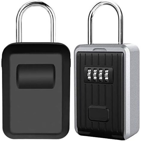 Secure Wall-Mounted Key Box with 4-Digit Combination Lock, Extra Large Outdoor Key Safe with Handle, XL Size Combination Key Box (1/5)