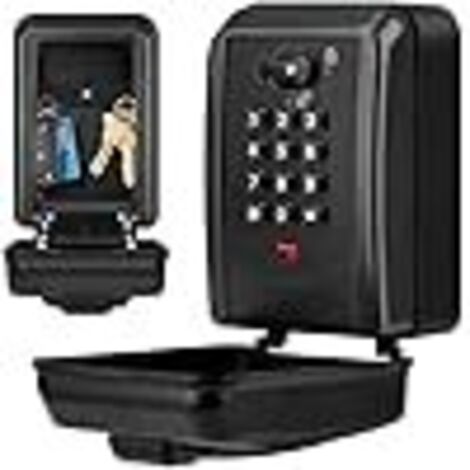 Large Outdoor Secure Key Box, Waterproof Wall-Mounted Key Box with 12-Digit Combination Lock, Weatherproof, Robust Key Safe for Home, Factory, Garage, Office (Black) (1/5)