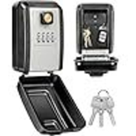 Secure Outdoor Key Box, Large Waterproof and Rustproof Secure Key Box, Wall-Mounted Key Holder with 4-Digit Combination Lock for Home, Garage, School, Airbnb (1/5)