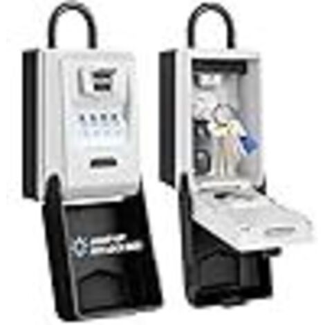 Large, Waterproof, Backlit Outdoor Secure Key Box with Electronic Code, Robust Key Case, Indoor Key Safe