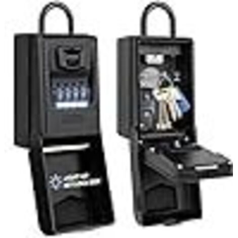 Large, Waterproof, Backlit Outdoor Secure Key Box with Electronic Code, Robust Key Case, Indoor Key Safe (1/5)