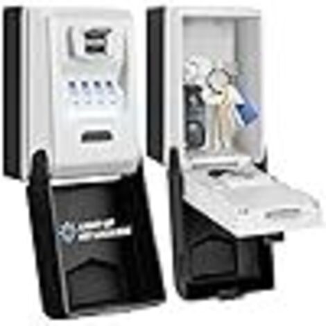 Secure Outdoor Key Box [Backlit] Large Waterproof Wall-Mounted Key Box with Code Lock, Robust Key Case, Indoor Key Safe with Automatic Light (1/5)