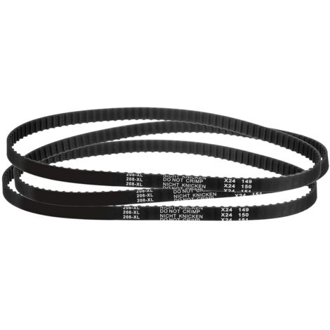 3Pcs 208XL 037 Timing Belt 104 Teeth Black Rubber Toothed Timing Belt, 10mm Width, 5.08mm Pitch, Timing Belt for 3D Printer (1/5)