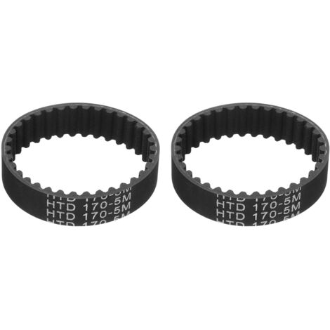 2pcs HTD-5M Rubber Timing Belt, 34 Tooth Closed Loop Synchronous Drive Belts for 3D Printer Pulleys, 170x15x3.6mm (Length x Width x Height) (1/5)