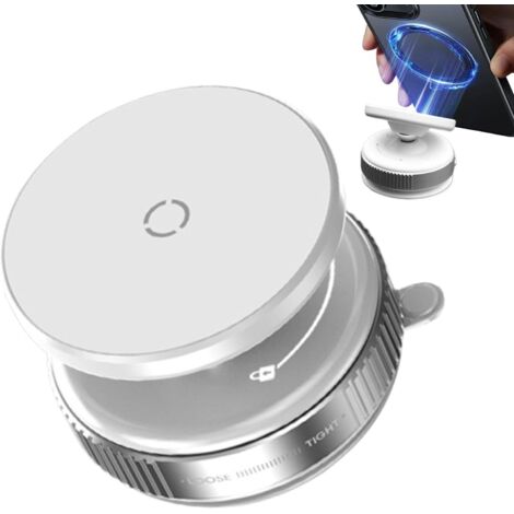 Magnetic mobile phone holder, vacuum phone holder, 360° rotating, powerful magnet, smartphone holder, car or office interior accessory (1/5)