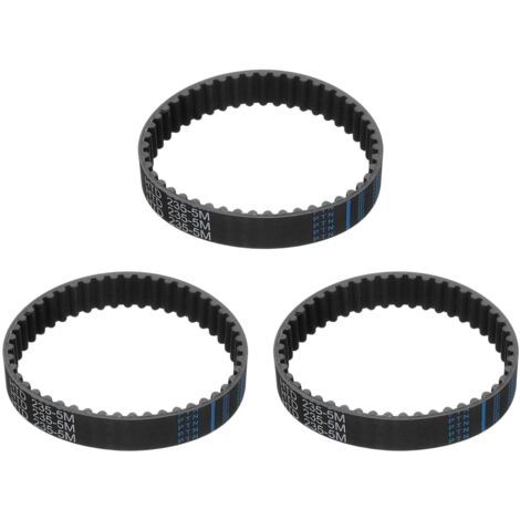 3pcs HTD-5M Rubber Timing Belt, 47 Tooth Closed Loop Synchronous Drive Belts for 3D Printer Pulleys, 235x15x3.6mm (Length x Width x Height) (1/5)