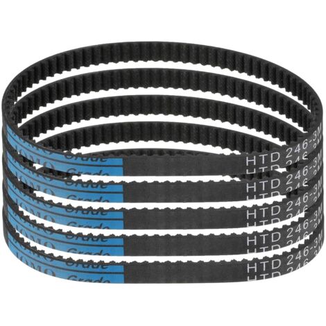 5pcs HTD-3M Rubber Timing Belt, 82 Teeth, 246mm Pitch Length x 6mm Width x 2.4mm Height, Closed Loop Pulley Belt (1/5)