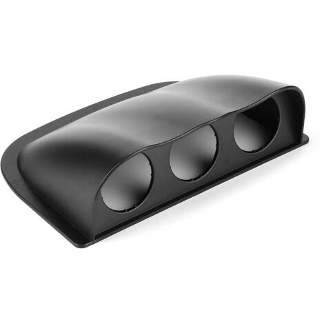 Universal 3-hole 52mm/2in dashboard gauge bracket, triple ABS gauge pod car dashboard speedometer mounting bracket (Black) (1/5)
