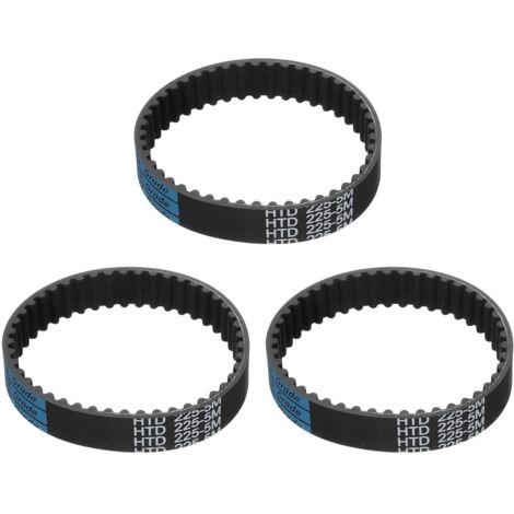 3pcs HTD-5M Rubber Timing Belt, 45 Tooth Closed Loop Synchronous Drive Belts for 3D Printer Pulleys, 225x15x3.6mm (Length x Width x Height) (1/5)