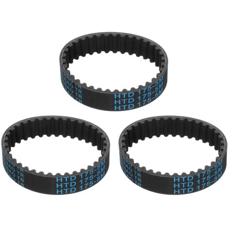 3pcs HTD-5M Rubber Timing Belt, 35 Tooth Closed Loop Synchronous Drive Belts for 3D Printer Pulleys, 175x15x3.6mm (Length x Width x Height) (1/5)