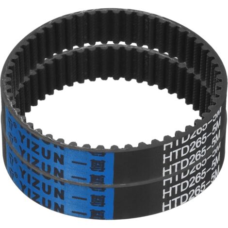 2-Pack HTD-5M Rubber Timing Belt, 53 Teeth, 265mm Pitch Length x 15mm Width x 3.6mm Height, Closed Loop Timing Belt (1/5)