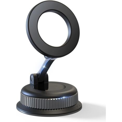 Magnetic car phone holder, ultra-stable suction cup phone holder, 360° adjustable, magnetic phone holder for dashboard and windshield, powerful magnets (1/5)